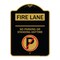 Signmission Fire Lane No Parking or Standing Anytime W/ No Parking Heavy-Gauge Alum, 18" x 24", BG-1824-24006 A-DES-BG-1824-24006 - alternate 1